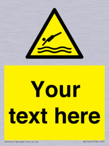 Custom Warning diving area